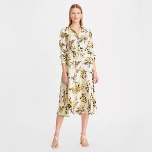 Tory Burch floral PRINTED SILK SHIRTDRESS size 2